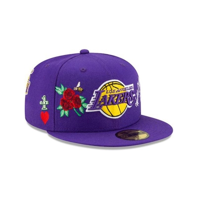Los Angeles Lakers Gorra | New Era NBA Icon 59fifty Fitted Cap Mexico - Morados